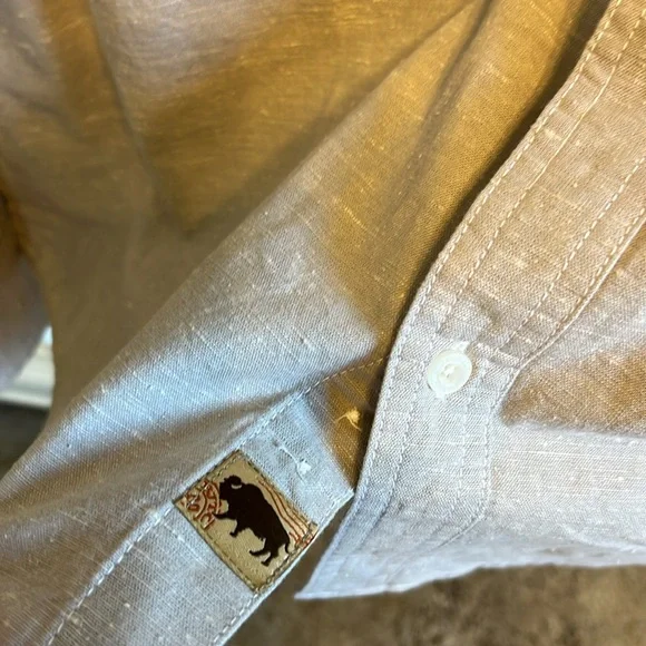 NWT Buffalo Jackson Men’s Light Gray Twill Button Down Shirt XXL - Picture 6 of 6